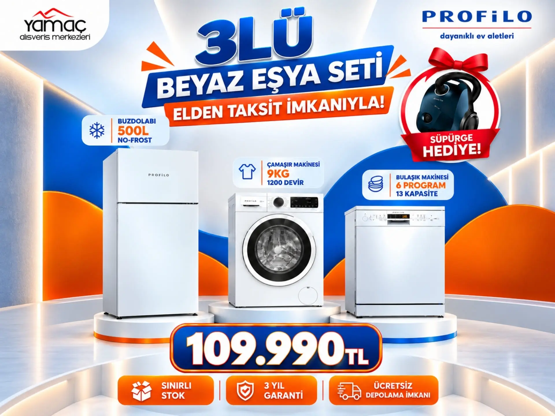 Profilo Beyaz Eşya Seti - Paket 2