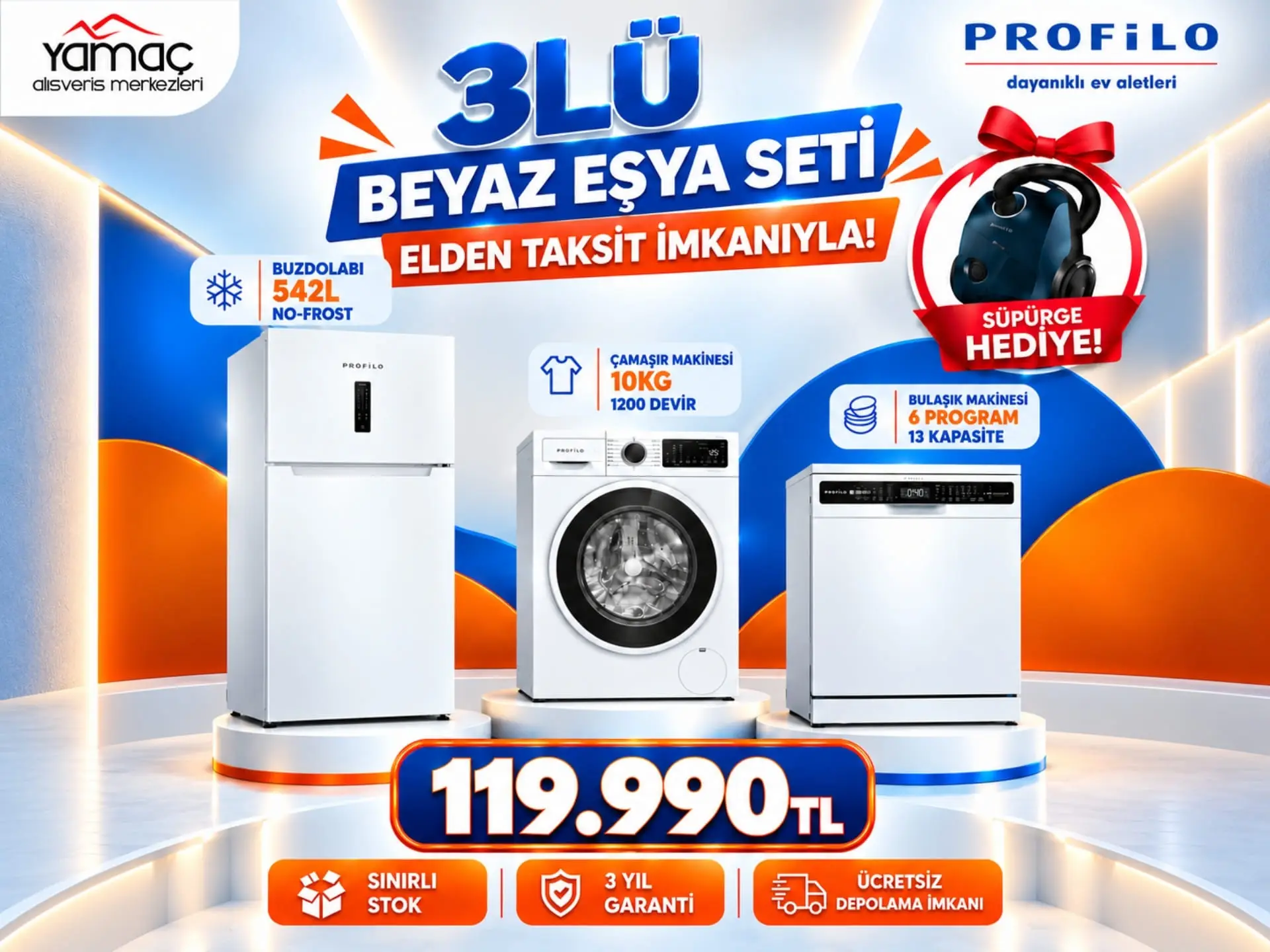 Profilo Beyaz Eşya Seti - Paket 4